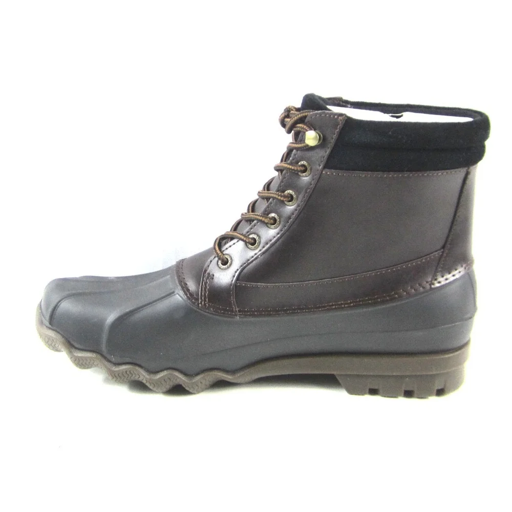 Sperry Brewster Men's Amaretto Brown Duck Rain Mud Winter Snow Boots Sz 10 M NEW